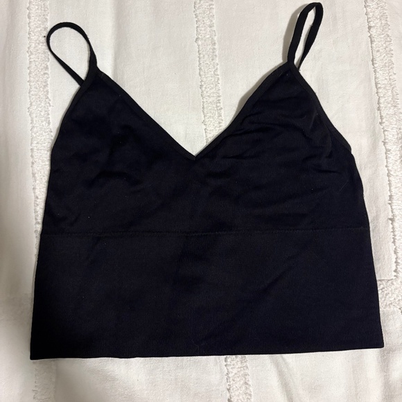 Dynamite V-Neck Ribbed Tank — Black (XS) - Picture 1 of 3